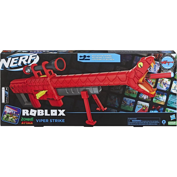 Бластер Нерф Роблокс Гадюка Nerf Roblox Zombie Attack Viper Strike Sniper-Inspired Blaster Hasbro (F5483)