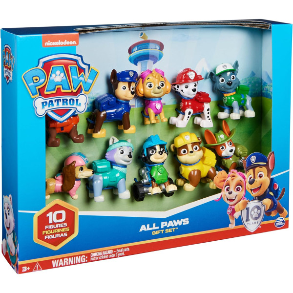Набір з 10 фігурок Щенячий патруль Paw Patrol 10th Anniversary All Paws On Deck Figures Gift Pack (6065255)