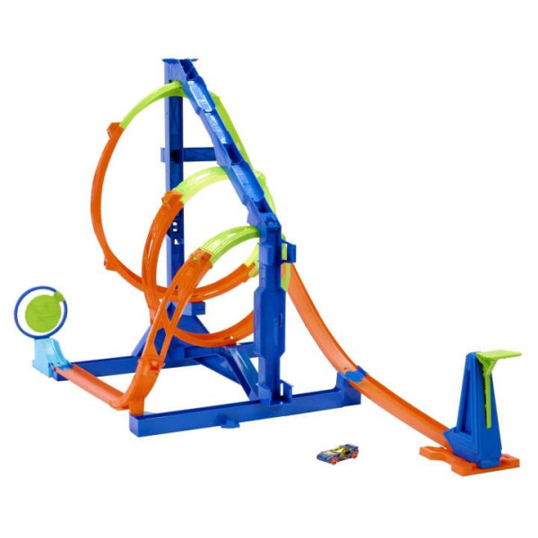 Трек Хот Вілс Потрійна петля Hot Wheels Corkscrew Triple Loop Track Set (HMX41)