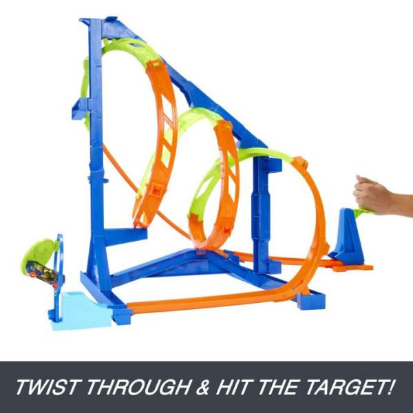 Трек Хот Вілс Потрійна петля Hot Wheels Corkscrew Triple Loop Track Set (HMX41)