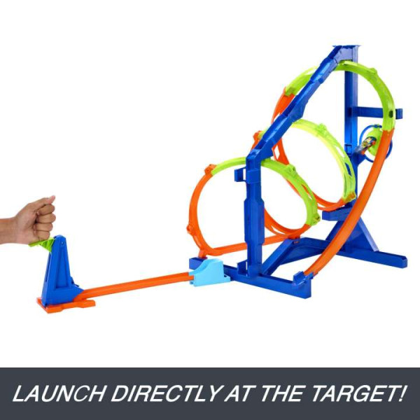 Трек Хот Вілс Потрійна петля Hot Wheels Corkscrew Triple Loop Track Set (HMX41)