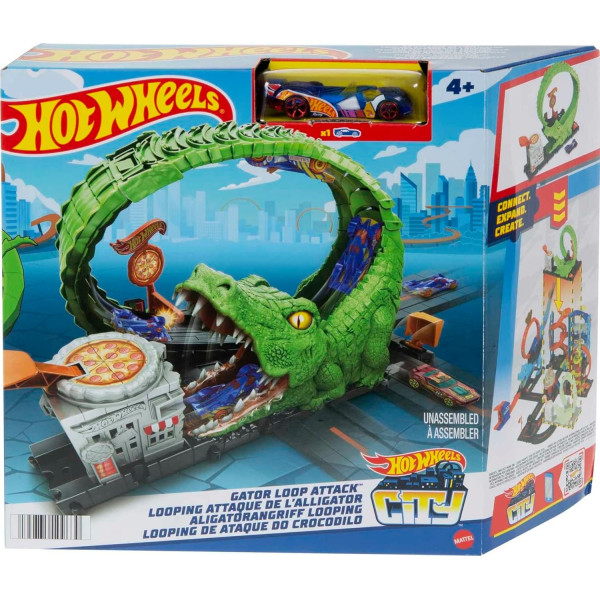 Трек Хот Вілс Атака Алігатора Hot Wheels Track Set Gator Loop Attack (HKX39)