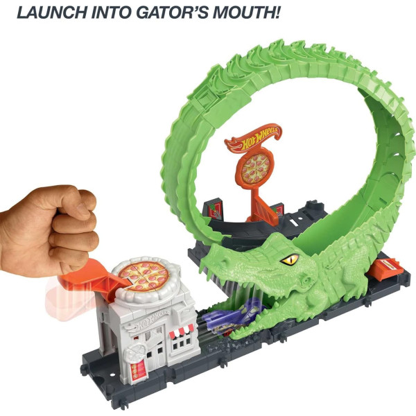 Трек Хот Вілс Атака Алігатора Hot Wheels Track Set Gator Loop Attack (HKX39)
