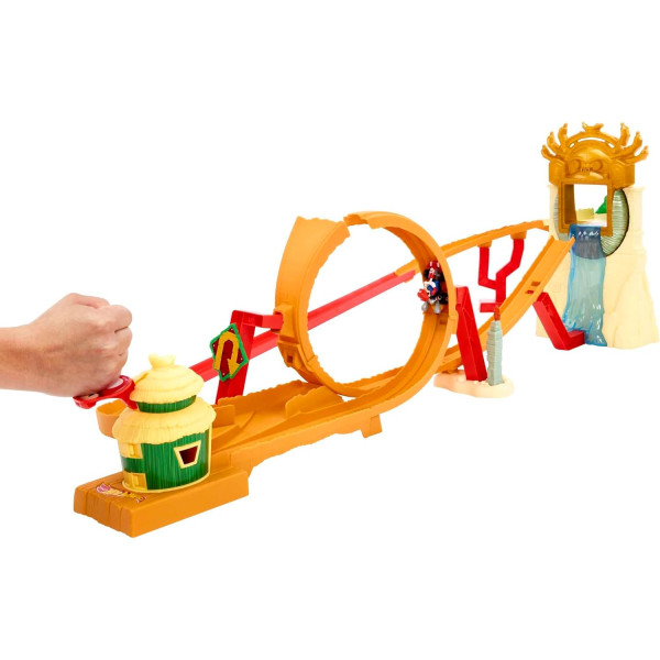 Трек Хот Вілс Супер Маріо Траса для перегонів Hot Wheels Super Mario Bros Movie Jungle Kingdom Raceway Track Set (HMK49)