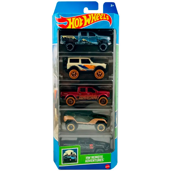 Набір з 5 машинок Хот Вілс Hot Wheels HW Remote Adventures 5-Pack (HLY74)