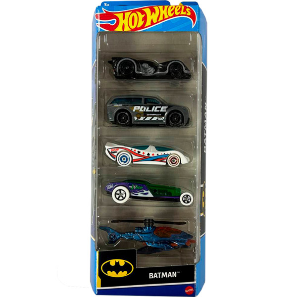 Набір з 5 машинок Хот Вілс Hot Wheels Batman 5-Pack (HTV44)