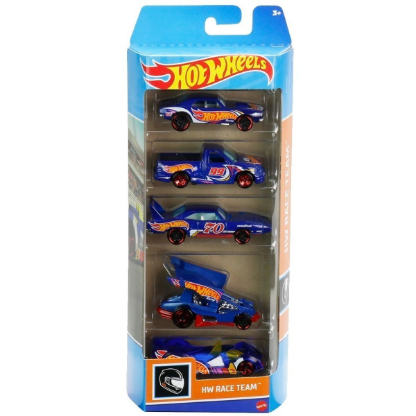 Набір з 5 машинок Хот Вілс Hot Wheels HW Race Team 5-Pack (HFV87)