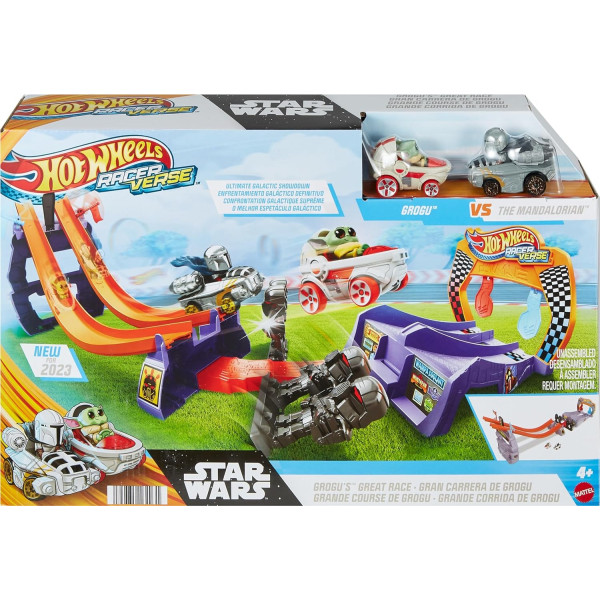 Трек Хот Вілс Зоряні війни Великі Перегони Грогу Hot Wheels RacerVerse Star Wars Grogu & Mandalorian (HPL32)