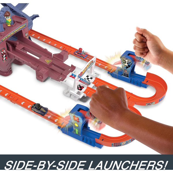 Трек Хот Вілс Швидкісна дорога Людини Павука Hot Wheels RacerVerse Spider-Man’s Web-Slinging Speedway (HPL34)