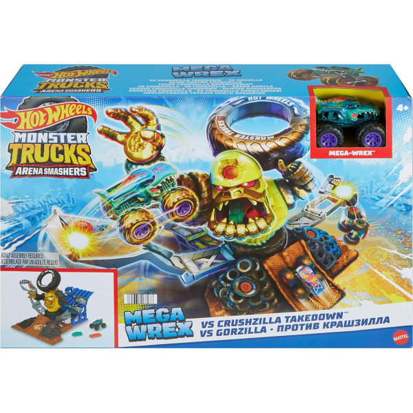 Ігровий набір Хот Вілс Монстер Тракс Арена Атака Крашзіли Hot Wheels Monster Trucks Arena Smashers Mega-Wrex vs Crushzilla (HPR47)