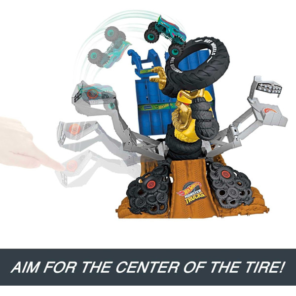 Ігровий набір Хот Вілс Монстер Тракс Арена Атака Крашзіли Hot Wheels Monster Trucks Arena Smashers Mega-Wrex vs Crushzilla (HPR47)