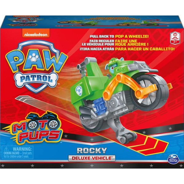 Щенячий патруль мотоцикл Роккі Paw Patrol Moto Pups Rocky’s Deluxe Pull Back Motorcycle Spin Master (6060227)