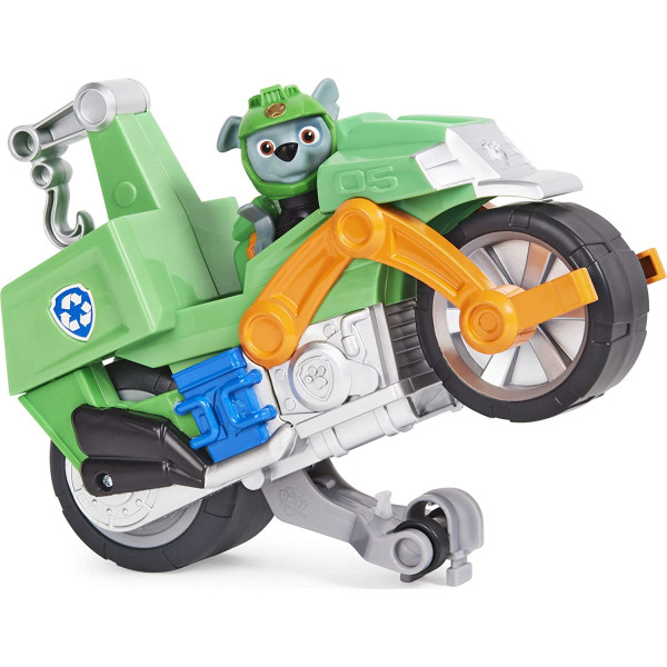 Щенячий патруль мотоцикл Роккі Paw Patrol Moto Pups Rocky’s Deluxe Pull Back Motorcycle Spin Master (6060227)