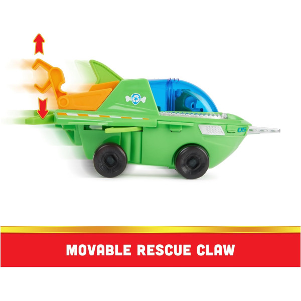 Щенячий патруль Аква автомобіль трансформер Роккі Paw Patrol Aqua Pups Rocky Transforming Sawfish Vehicle Spin Master (6066421)