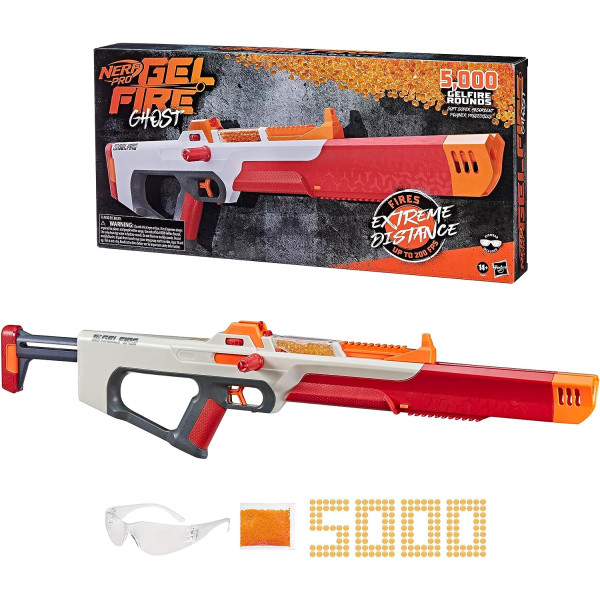 Бластер Нерф Про Гельфайр Привід Nerf Pro Gelfire Ghost Bolt Action Blaster Hasbro (F7632)