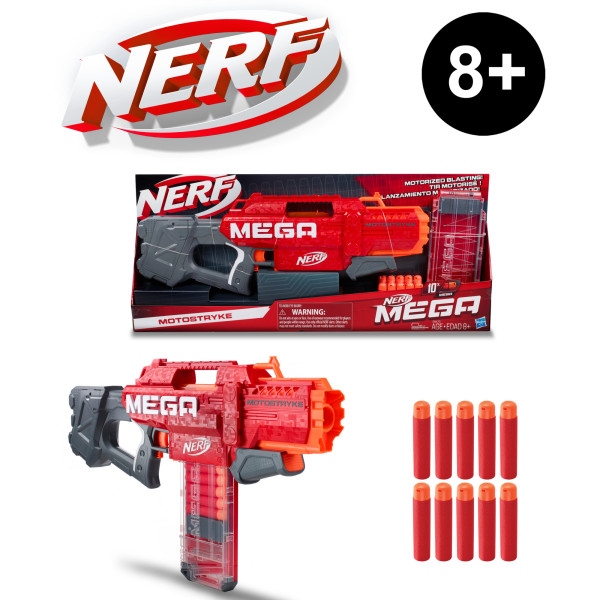 Бластер Нерф Мега Мотострайк Nerf Mega Motostryke Motorized Blaster Hasbro (E6473)