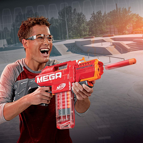 Бластер Нерф Мега Мотострайк Nerf Mega Motostryke Motorized Blaster Hasbro (E6473)