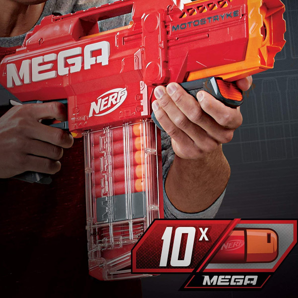 Бластер Нерф Мега Мотострайк Nerf Mega Motostryke Motorized Blaster Hasbro (E6473)