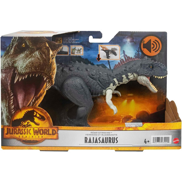 Динозавр Раджазавр зі звуком Світ Юрського Періоду Jurassic World Dominion Roar Strikers Rajasaurus Dinosaur Mattel (HDX45)