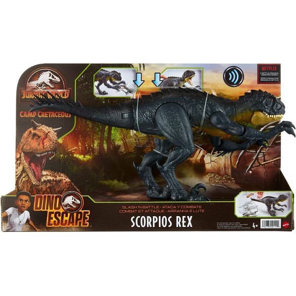 Динозавр Скорпіос Рекс зі звуком Світ Юрського Періоду Jurassic World Slash Battle Scorpios Rex Mattel (HBT41)