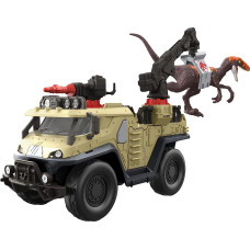 Вантажівка з Динозавром Велоцераптор Світ Юрського Періоду Jurassic World Dominion Capture Crush Truck with Velociraptor  Mattel (GWD66)