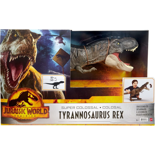 Величезний Динозавр Тіранозавр Рекс Світ Юрського Періоду Jurassic World Dominion Super Colossal Tyrannosaurus Rex Mattel (HBK73)
