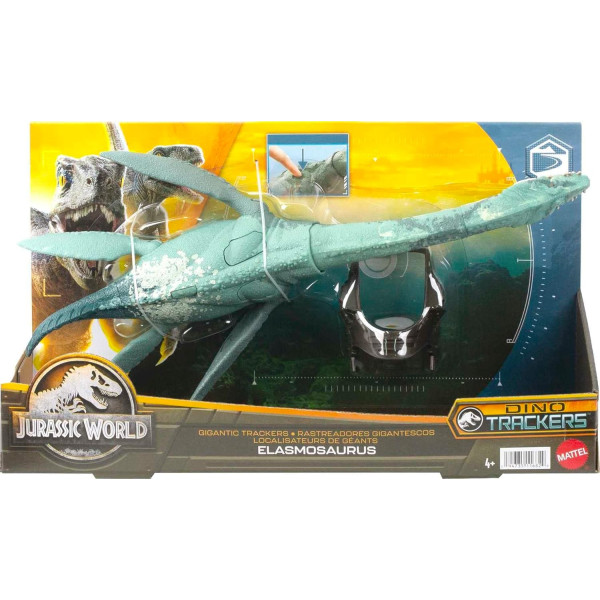 Динозавр Еласмозавр Світ Юрського Періоду Jurassic World Gigantic Trackers Elasmosaurus Dinosaur Toy Mattel (HLP26)
