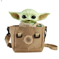 Малюк Йода Зоряні війни Мандалорець Грогу у дорожній сумці Star Wars The Child Plush Toy Yoda Baby from The Mandalorian Mattel (HBX33)