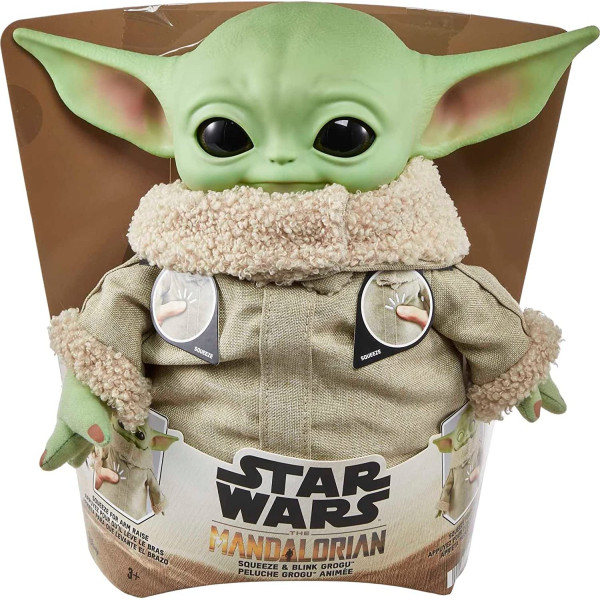 Інтерактивний плюшевий Малюк Йода Мандалорець Зоряні війни Star Wars the Mandalorian Grogu Plush Mattel (HJM25)