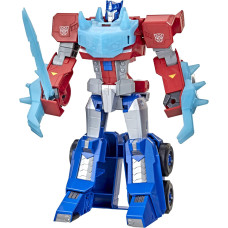 Трансформери Оптімус Прайм зі світлом та звуком Transformers Toys Optimus Prime Cyberverse Adventures Dinobots (F2731)