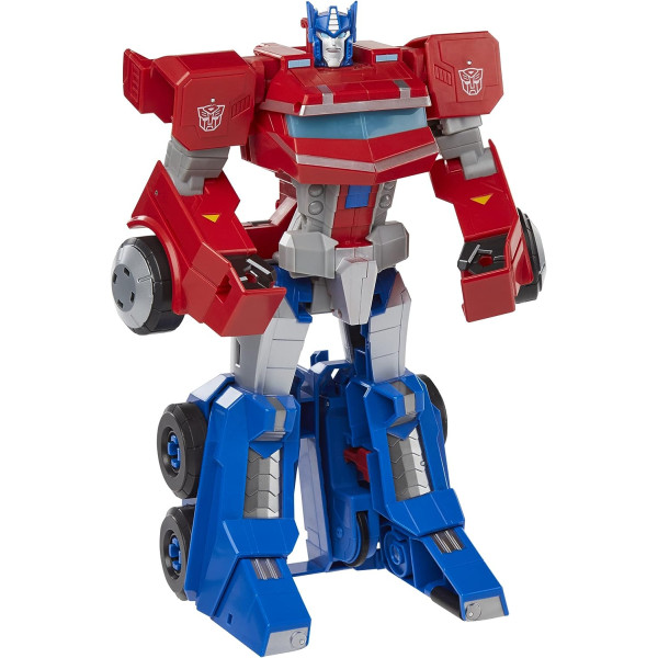 Трансформери Оптімус Прайм зі світлом та звуком Transformers Toys Optimus Prime Cyberverse Adventures Dinobots (F2731)