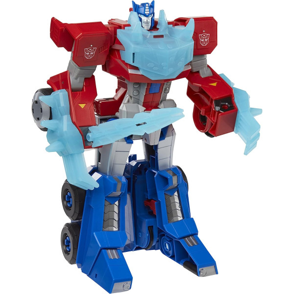 Трансформери Оптімус Прайм зі світлом та звуком Transformers Toys Optimus Prime Cyberverse Adventures Dinobots (F2731)