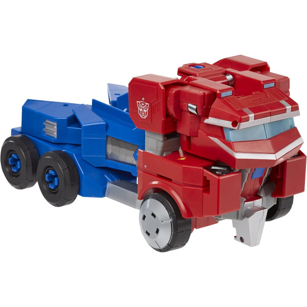 Трансформери Оптімус Прайм зі світлом та звуком Transformers Toys Optimus Prime Cyberverse Adventures Dinobots (F2731)