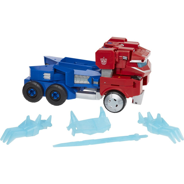Трансформери Оптімус Прайм зі світлом та звуком Transformers Toys Optimus Prime Cyberverse Adventures Dinobots (F2731)