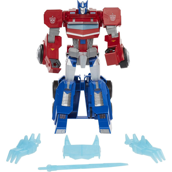 Трансформери Оптімус Прайм зі світлом та звуком Transformers Toys Optimus Prime Cyberverse Adventures Dinobots (F2731)