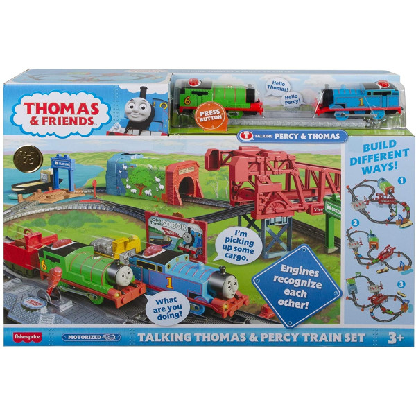 Залізна дорога Томас та Друзі розмовляючі паровозики Томас та Персі Thomas & Friends Talking Thomas & Percy Train Set Fisher-Price (GLK80)