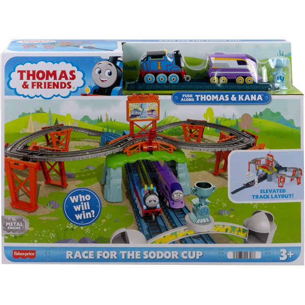 Залізна дорога Томас та Друзі і паравозик Кана​ Thomas & Friends Race for The Sodor Cup Thomas and Kana Train Fisher-Price (HFW03)