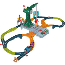 Залізна дорога Томас та Друзі паровозик та кран Кренкі Thomas & Friends Motorized Train Set Talking Cranky Fisher-Price (HMB97)