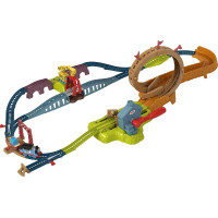 Железная дорога Томас и Друзья с петлёй и краном Карли Thomas & Friends Toy Train Loop Launch Maintenance Yard Fisher-Price (HJY30)