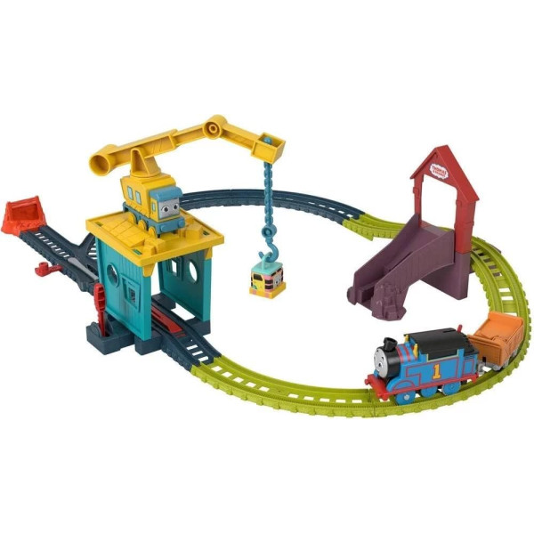 Залізна дорога Томас та Друзі паровозик та кран Карлі Thomas & Friends Motorized Toy Train Set Fix Em Up Friends With Carly Fisher-Price (HDY58)