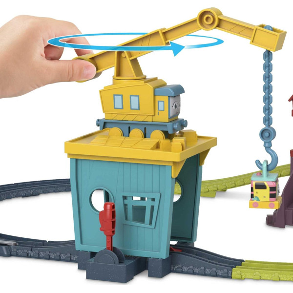 Залізна дорога Томас та Друзі паровозик та кран Карлі Thomas & Friends Motorized Toy Train Set Fix Em Up Friends With Carly Fisher-Price (HDY58)