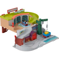 Залізна дорога Томас та Друзі паровозик та кран Кренкі в Содорі Thomas & Friends Sodor Take-Along Train Set Fisher-Price (HMB94)