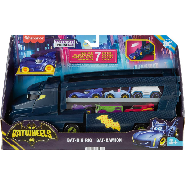 Автовоз Фішер Прайс з бетмобілем Fisher-Price DC Batwheels Hauler and Car Bat-Big Rig Batmobile (HMX07)
