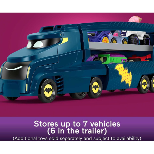 Автовоз Фішер Прайс з бетмобілем Fisher-Price DC Batwheels Hauler and Car Bat-Big Rig Batmobile (HMX07)
