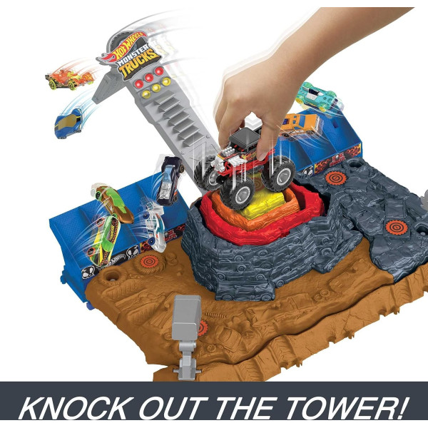 Ігровий набір Хот Вілс Монстер Тракс Арена Неймовірна автотроща Hot Wheels Monster Trucks Arena Smashers Bone Shaker Ultimate Crush Yard  (HNB96)