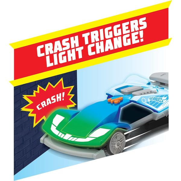 Моторизована машинка Хот Вілс зі світлом та звуком Hot Wheels Color Crashers Cyber Speeder (98158)