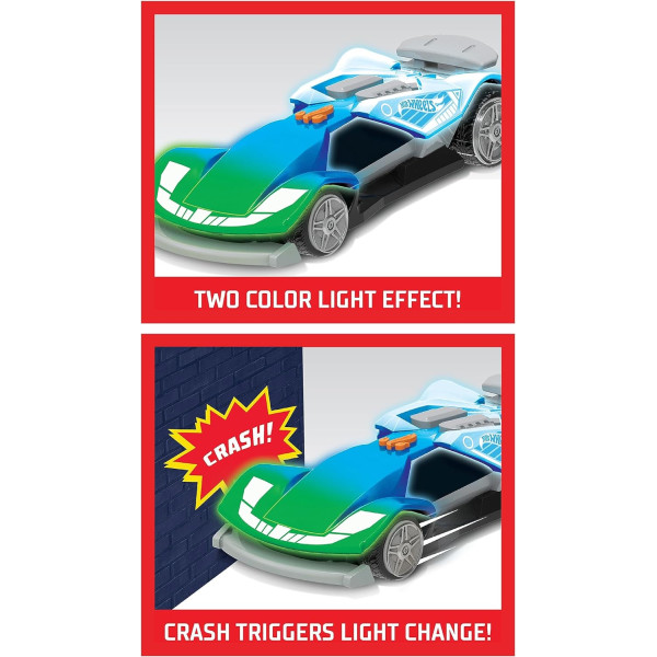 Моторизована машинка Хот Вілс зі світлом та звуком Hot Wheels Color Crashers Cyber Speeder (98158)