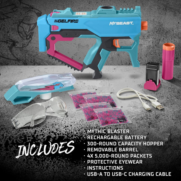 Бластер Нерф Про Гельфайр Nerf Pro Gelfire X MrBeast Blaster Hasbro (F8672)