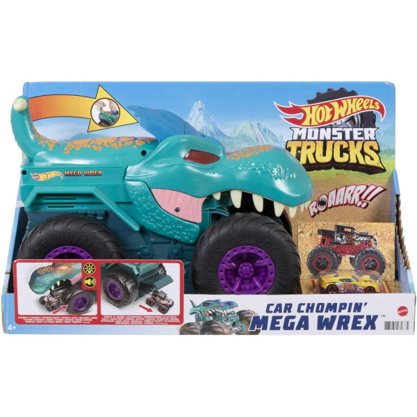 Машинка Хот Вілс Монстер тракс Хижий Мега Рекс Hot Wheels Monster Trucks Car Chompin' Mega Wrex (GYL13)