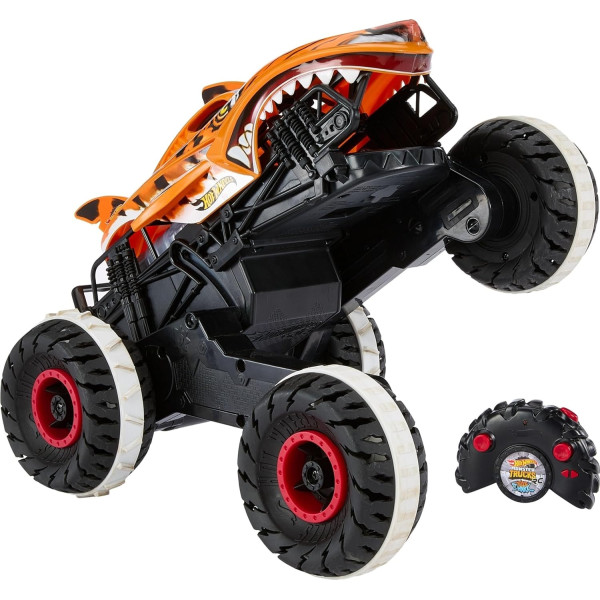 Машинка Хот Вілс Монстер тракс на дистанційному керуванні Hot Wheels RC Monster Trucks Tiger Shark  (HGV87)